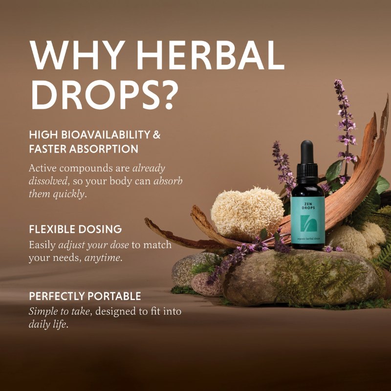 Zen Drops | Adaptogenic Herbal Drops for Calm & Balance – The Herbtender